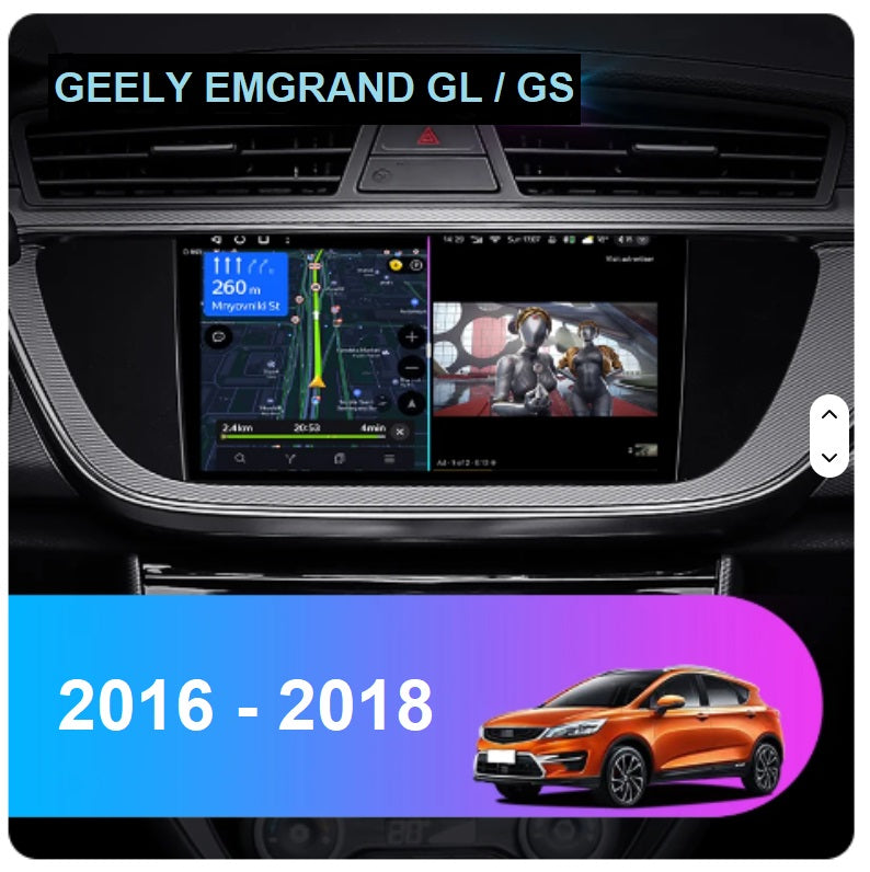 Consola para Geely Emgrand GS/ GL 2016-2018 (9 Pulgadas, Negro UV)