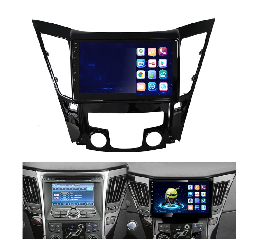 Consola para Hyundai Sonata YF 2010 (9 Pulgadas, de Baja Gama / Alta Gama, Color Negro)