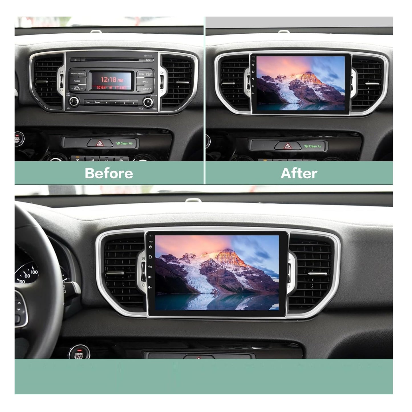 Consola para KIA Sportage / KX-5 2015-2018 (9 Pulgadas)