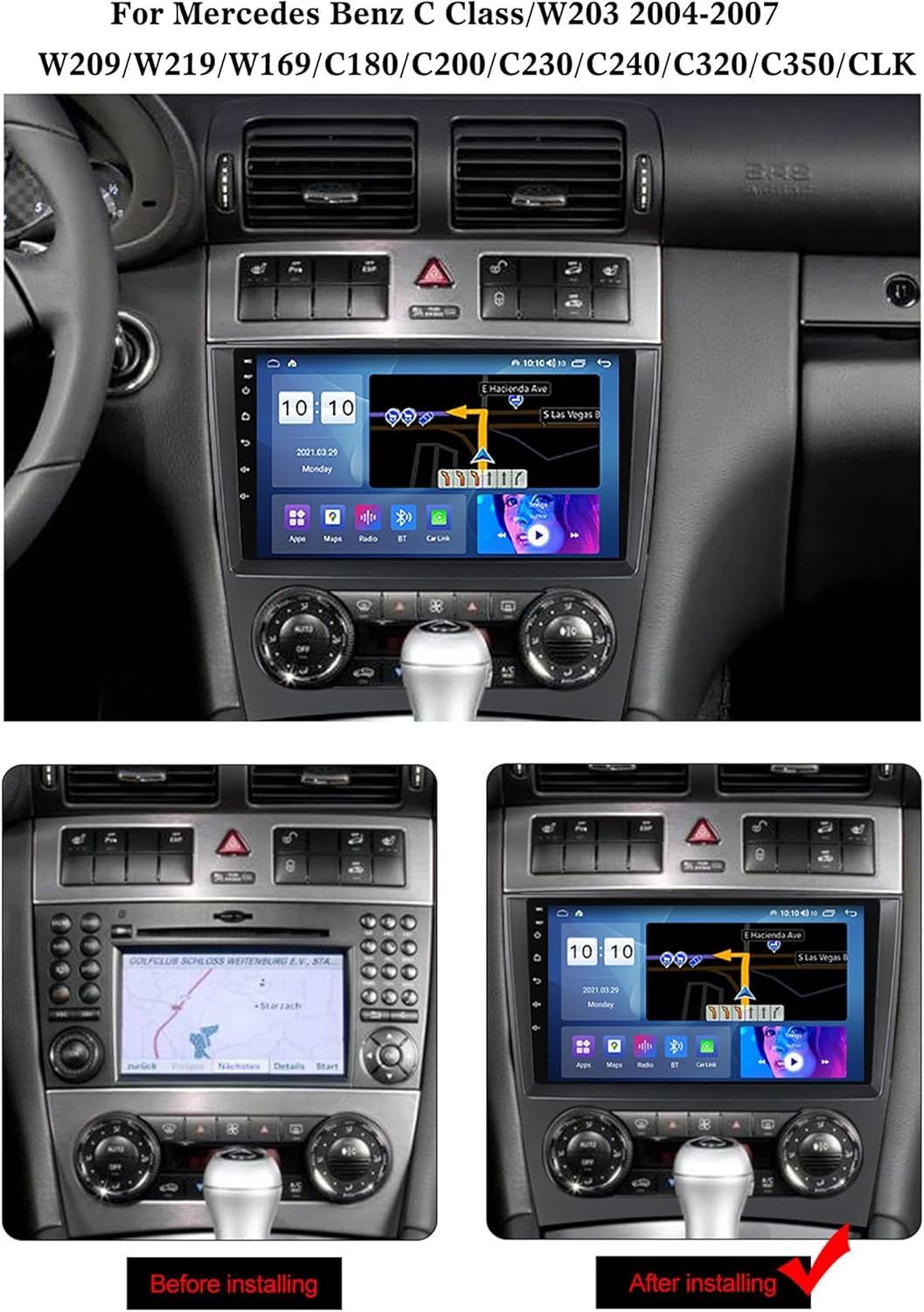 Consola CARAV -MERCEDES BENZ C-KLASSE (W203)