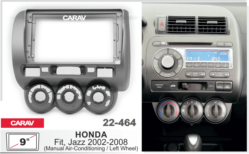 Consola CARAV - HONDA FIT, JAZZ