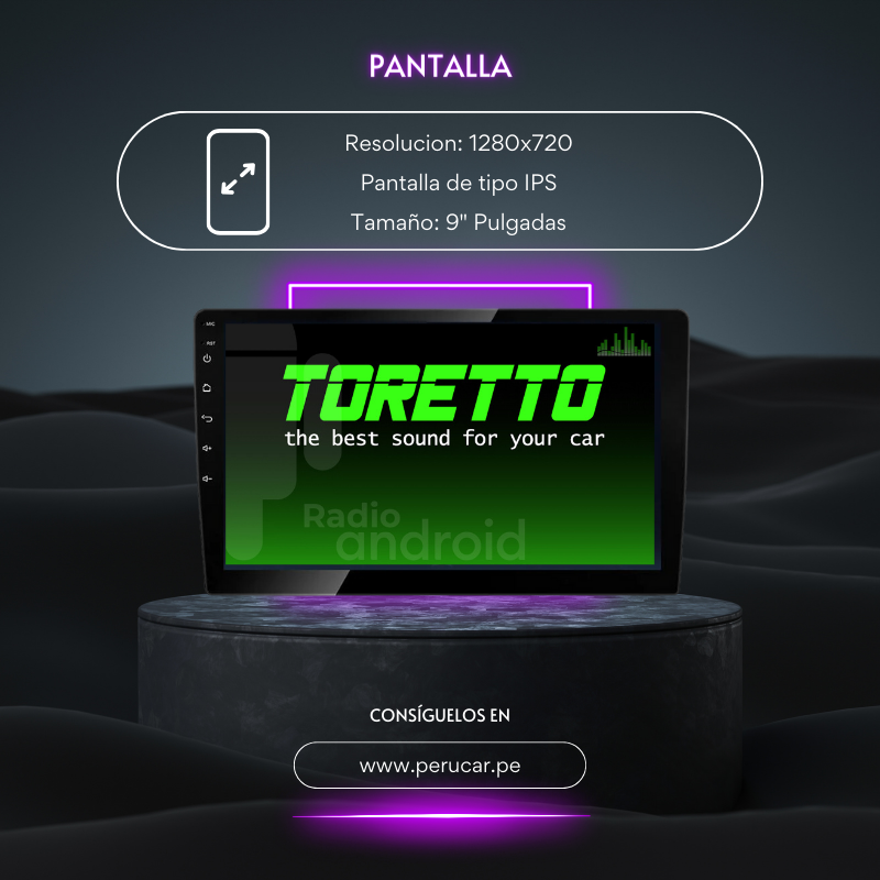 Autoradio Android 9" Toretto (1+16GB)