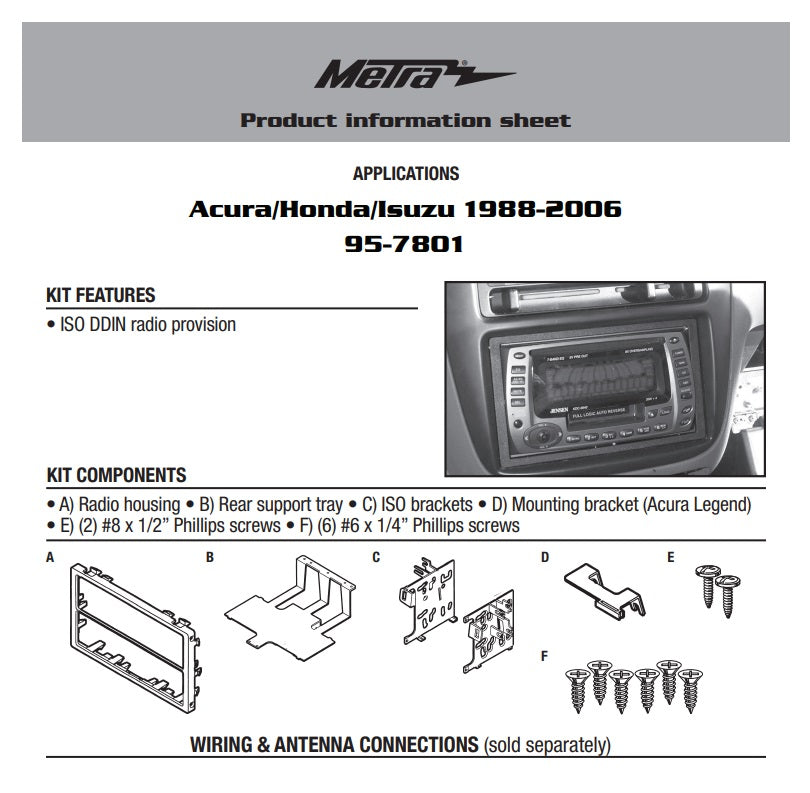 Consola METRA - Honda Accord/ Civic
