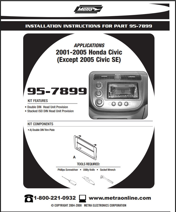 Consola METRA - Honda Civic