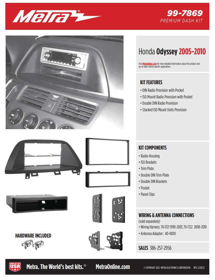 Consola METRA - HONDA ODYSSEY