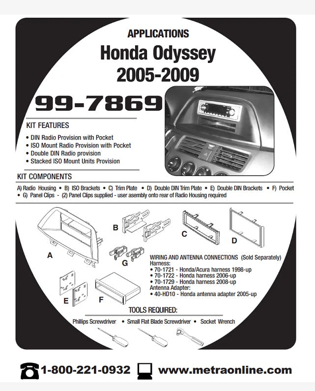 Consola METRA - HONDA ODYSSEY
