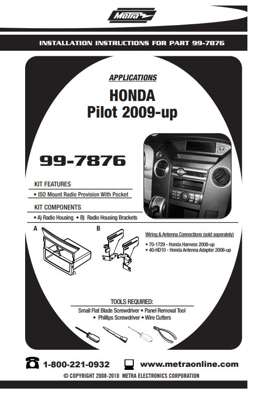 Consola METRA - HONDA PILOT