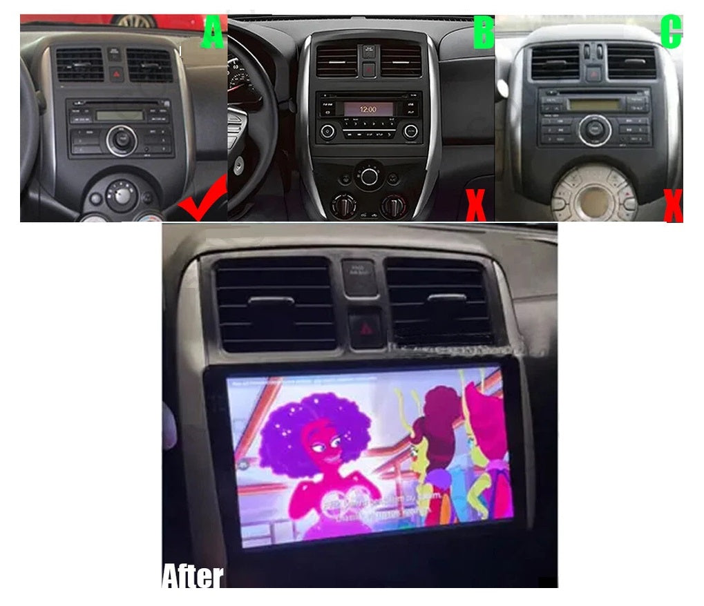 Consola para Nissan Versa Note 2014-2016 (LHD, 9 pulgadas)