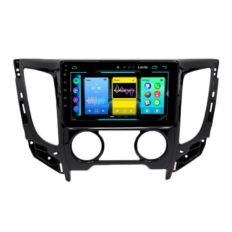 Consola para Mitsubishi Triton 2015 (9 pulgadas, AC manual, negro UV)