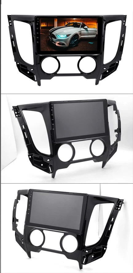 Consola para Mitsubishi Triton 2015 (9 pulgadas, AC manual, negro UV)