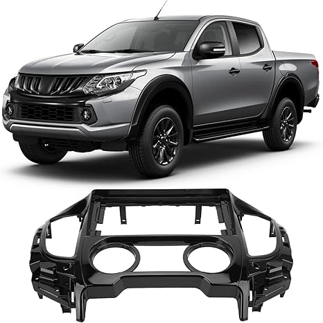 Consola para Mitsubishi Triton 2015 (9 pulgadas, AC manual, negro UV)