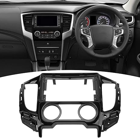 Consola para Mitsubishi Triton 2015 (9 pulgadas, AC manual, negro UV)