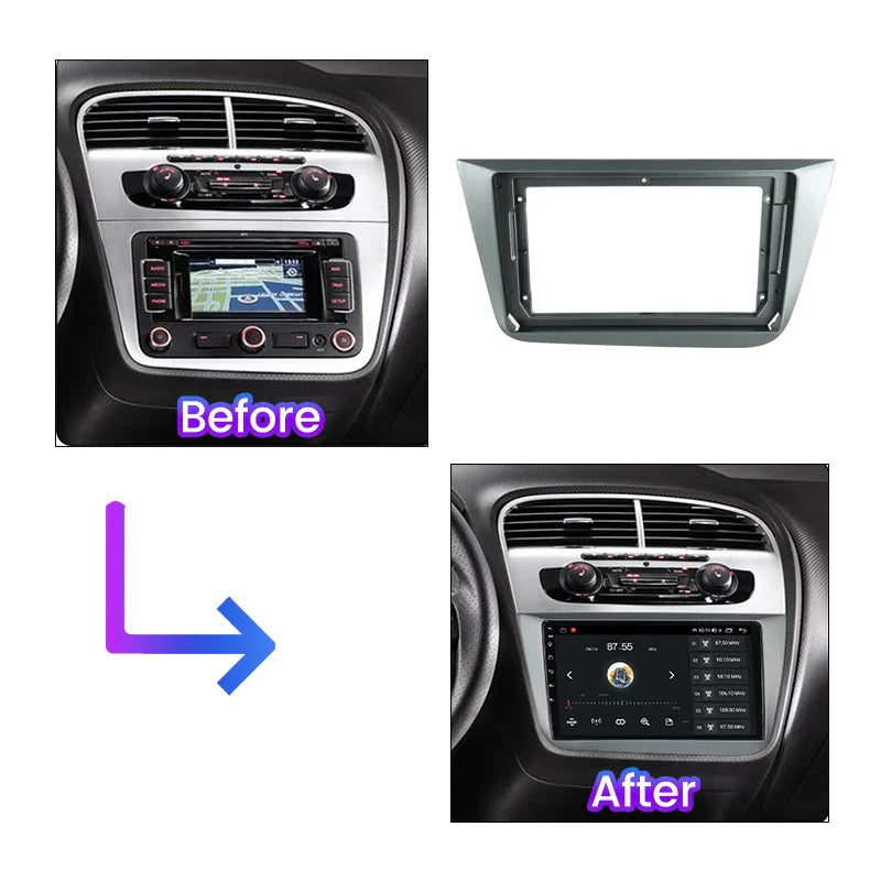 Autoradio + Consola para Seat Altea 2004-2015 (9 Pulgadas, Izquierda)