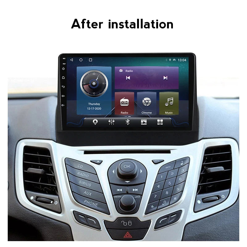 Autoradio + Consola para FORD FIESTA 2009-2014 (9 Pulgadas)