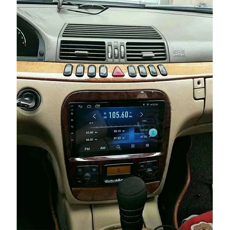 Autoradio + Consola para MERCEDES BENZ S CLASS (W220) 2006 (9 Pulgadas, BLACK)