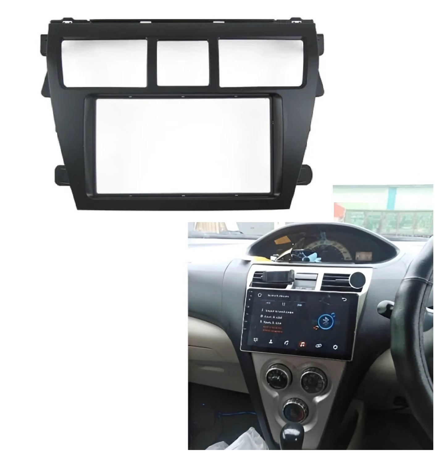 Consola para Toyota Vios 2008-2013 (10.1 Pulgadas, Negro)