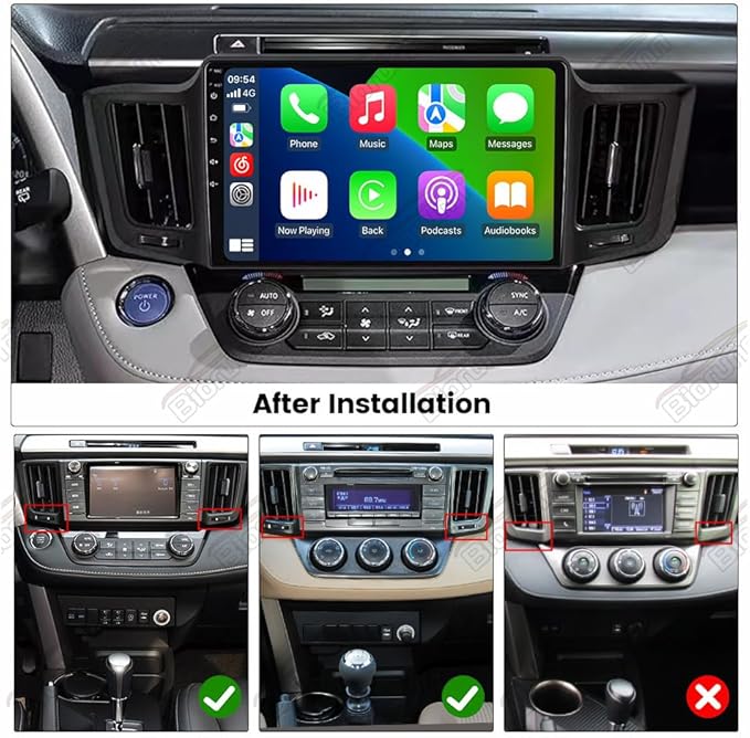 Consola para Toyota RAV4 2013-2019 (10.1 Pulgadas, Negro)