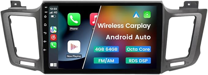 Consola para Toyota RAV4 2013-2019 (10.1 Pulgadas, Negro)