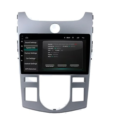 Consola para KIA Forte AC/A Silver 2009 (9 Pulgadas)