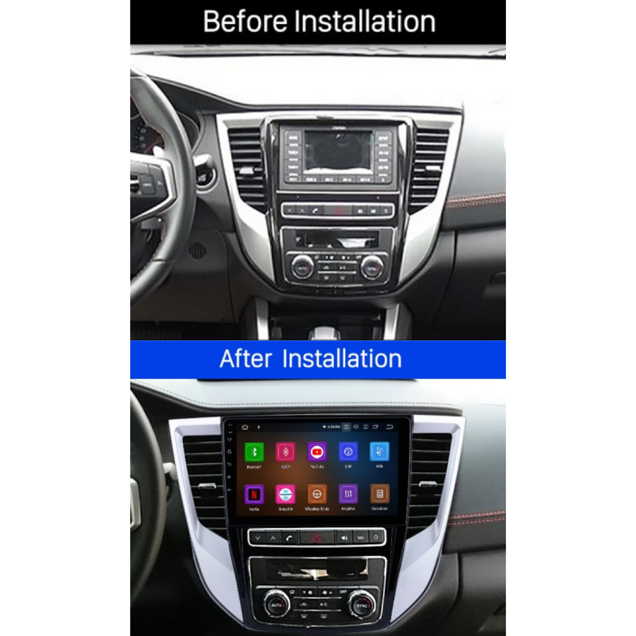 Consola para Mitsubishi Grand Lancer 2020 (9 pulgadas, negro UV)