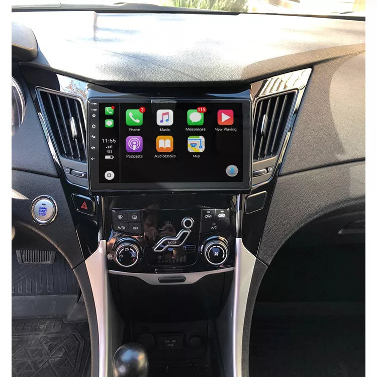 Consola para Hyundai Sonata YF 2010 (9 Pulgadas, de Baja Gama / Alta Gama, Color Negro)