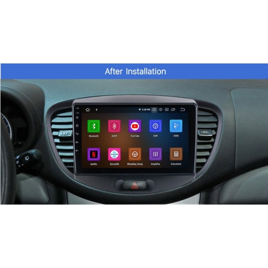 Autoradio + Consola para Hyundai I-10 2012 (9 Pulgadas, de Alta Gama)