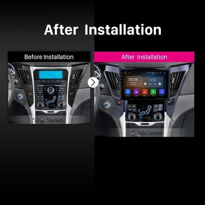 Consola para Hyundai Sonata YF 2010 (9 Pulgadas, de Baja Gama / Alta Gama, Color Negro)