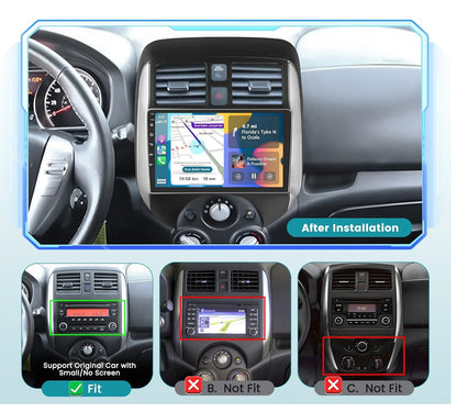 Consola para Nissan Versa Note 2014-2016 (LHD, 9 pulgadas)