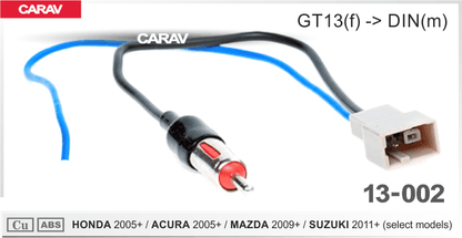 Adaptador de Antena Carav para Honda 2006+ / Mazda 2009+