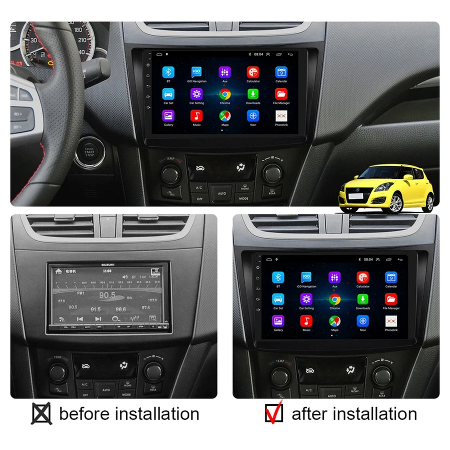 Autoradio + Consola para Suzuki Swift 2012 (9 Pulgadas)