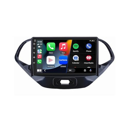 Autoradio + Consola para FORD FIGO ASPIRE 2019 (9 Pulgadas, Negro UV)