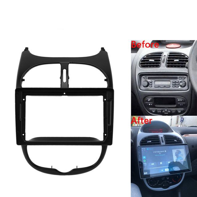 Autoradio + Consola para Peugeot 206 2002-2010 (9 Pulgadas)