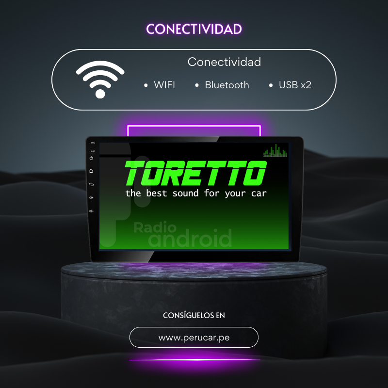 Autoradio Android 10" Toretto (4+64GB)