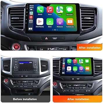 Consola para HONDA PILOT 2016+ (10.1 Pulgadas, Negro UV)