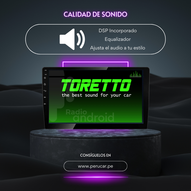 Autoradio Android  10" 1 DIN Toretto (2+32GB)