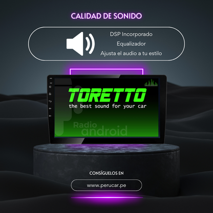 Autoradio Android 9" Toretto (4+64GB) CARPLAY + DUAL CAMERA