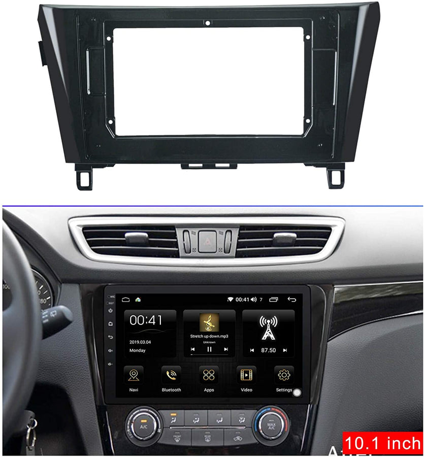 Autoradio + Consola para Nissan Qashqai/ X-Trail 2016/2014 (10.1 pulgadas, negro UV)