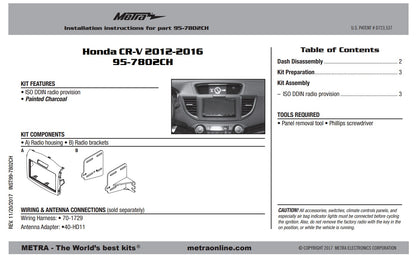 Consola METRA - Honda CRV
