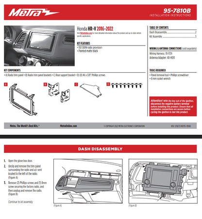 Consola METRA - HONDA HRV