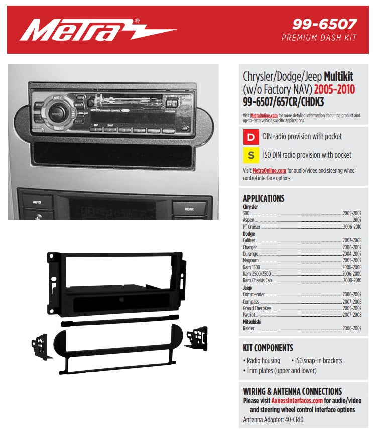 Consola METRA - CHRYSLER - DODGE - JEEP