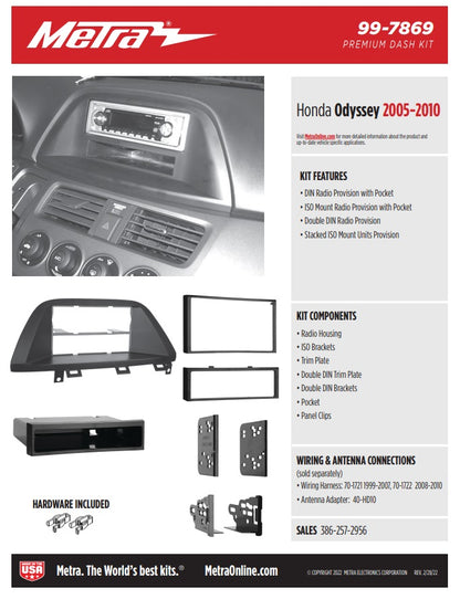 Consola METRA - HONDA ODYSSEY