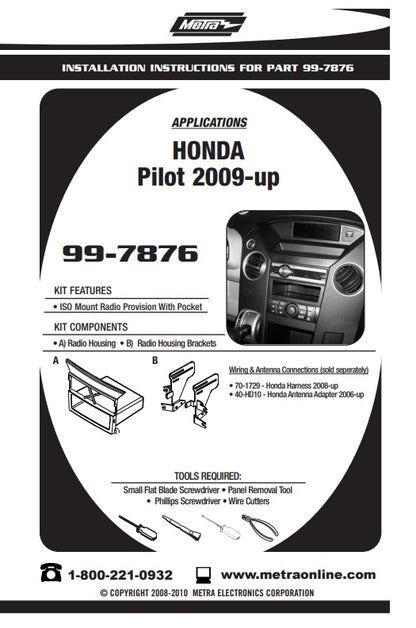 Consola METRA - HONDA PILOT
