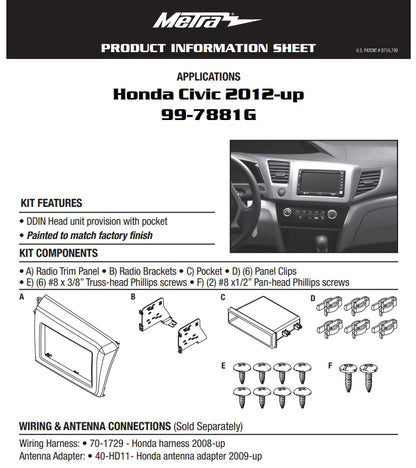 Consola METRA - Honda Civic