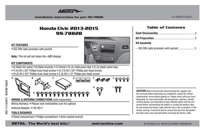 Consola METRA - Honda Civic