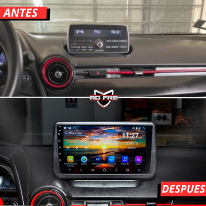 Autoradio + Consola para Mazda 2 2021 (9 pulgadas, negro UV)