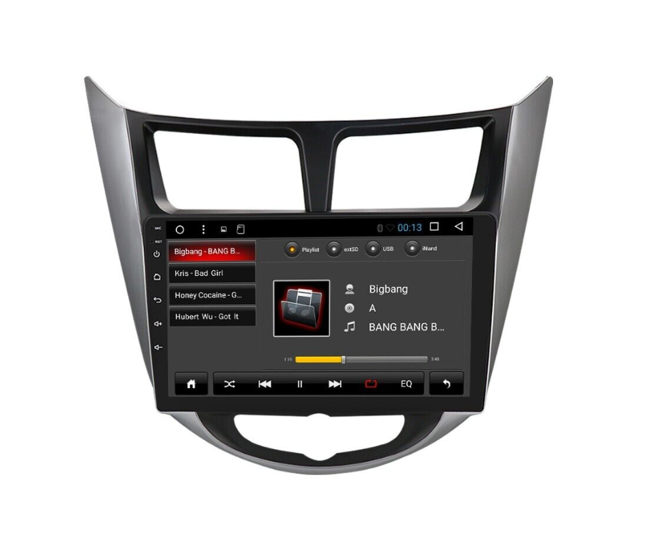 Autoradio + Consola para Hyundai Verna 2010-2014 (9 Pulgadas)