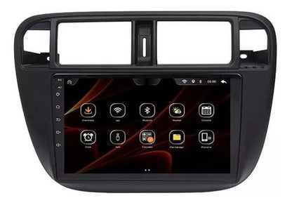 Autoradio + Consola para HONDA CIVIC 1996-2001 (9 Pulgadas, LHD, Manual)