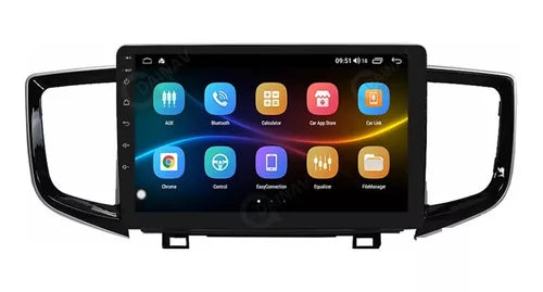 Autoradio + Consola para HONDA PILOT 2016+ (10.1 Pulgadas, Negro UV)