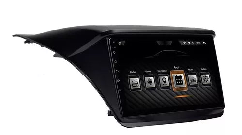 Autoradio + Consola para Mitsubishi Triton 2019 (9 pulgadas, negro UV)