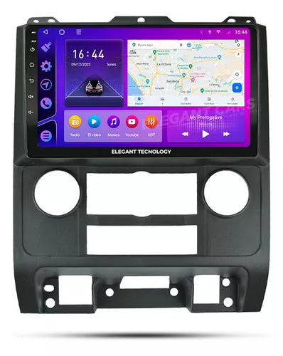 Autoradio + Consola para Ford Escape 2008-2012 (9 Pulgadas, Negro)